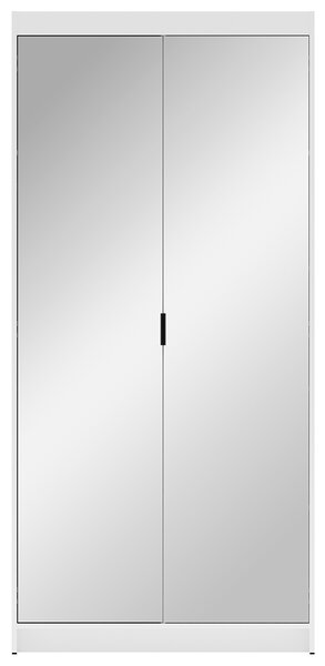 Šatní skříň ELENA 2D + zrcadla | 89,7 cm | bílá