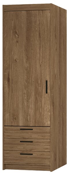 Šatní skříň ELENA 1D 3S | 59,9 cm | UNI dvířka | dub lefkas