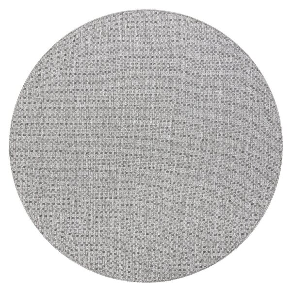Dywany Łuszczów Kusový koberec Timo 6272 Light grey kruh – na ven i na doma - 120x120 (průměr) kruh cm