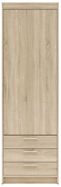 Šatní skříň ELENA 1D 3S | 59,9 cm | UNI dvířka | dub sonoma