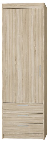 Šatní skříň ELENA 1D 3S | 59,9 cm | UNI dvířka | dub sonoma