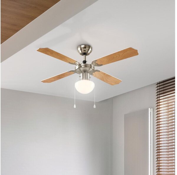 Eglo 56035 - LED Stropní ventilátor 1xE27/4,9W/230V pr. 106,6 cm