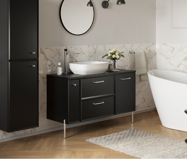 Cersanit S590-100 -Závěs. koupel. skříňka pod umyvadlo MILLE SLIM 60x38 cm černá