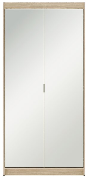 Šatní skříň ELENA 2D + zrcadla | 89,7 cm | dub sonoma