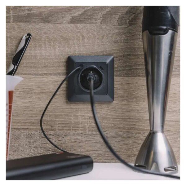 Zásuvka domovní s USB-A+USB-C FRENCH 250V/16A antracit