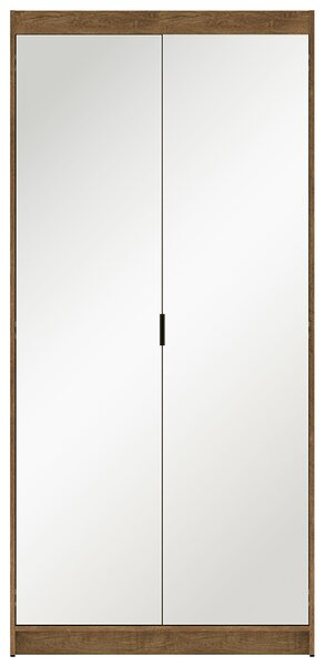 Šatní skříň ELENA 2D + zrcadla | 89,7 cm | dub lefkas