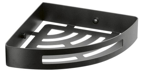 Gedy - Rohová police do sprchy SMART 21x4,5 cm matná černá