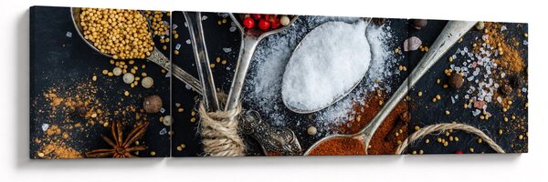 Obraz lžic s kořením (170x50 cm)