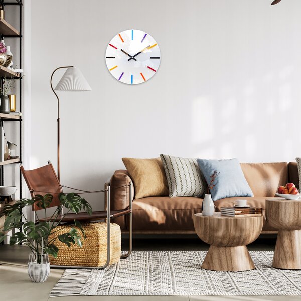 Nástěnné hodiny ModernClock bílé 32 cm