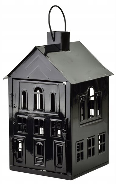 Lucerna ROGER Domek černá 20,3x20xv33,8cm