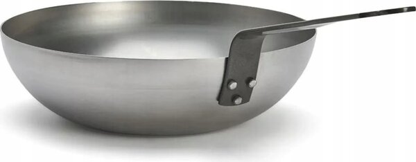 Ocelový wok 24 cm Mineral B hluboká pánev indukce De Buyer D-5611-24