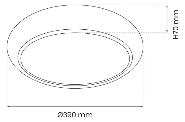 Stropní LED svítidlo Gea, 1x LED 36w, 3000-6000k, g, s ovladačem