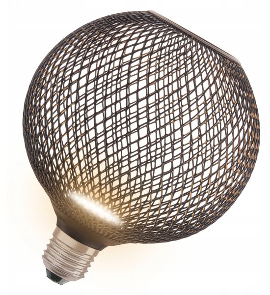 Ledvance dekorativní LED žárovka GLOBE FLAT ČERNÁ 3,5W E27 2700K 300lm