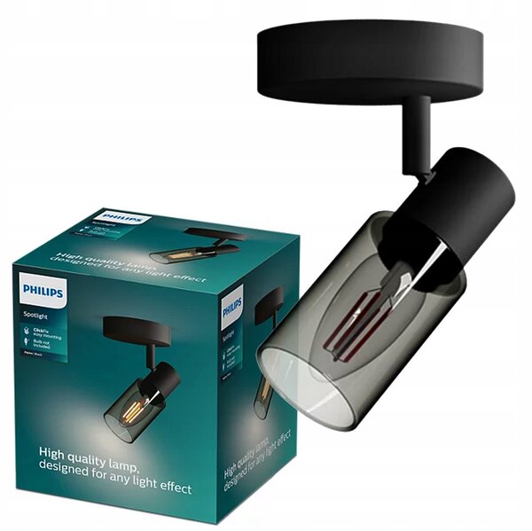 Nástěnné svítidlo Philips černé E14 25 W