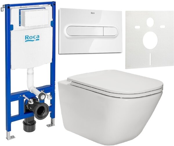 Sada WC mísa se sedátkem s pomalým sklápěním Roca Gap A34H470000, podomítkový WC modul Roca Duplo One A890070020, A890195000, A890063000