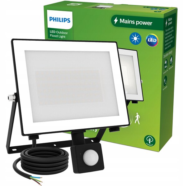 LED reflektor 50W 5400lm 5000K IP65 s pohybovým a soumrakovým senzorem Philips