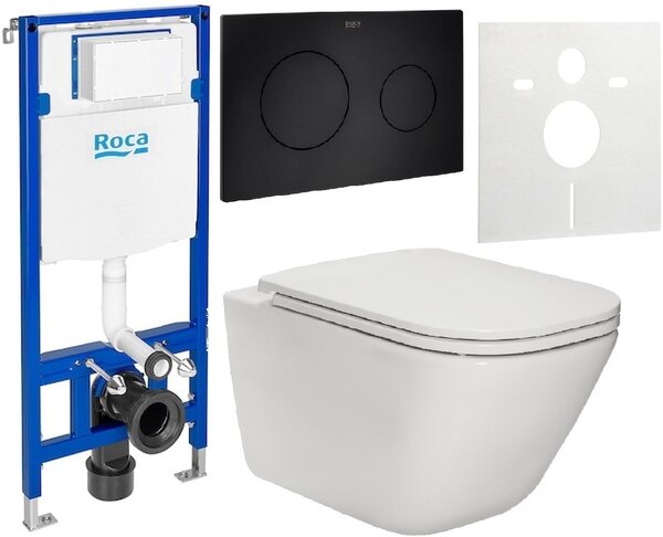 Sada WC mísa se sedátkem s pomalým sklápěním Roca Gap A34H470000, podomítkový WC modul Roca Duplo One A890070020, A890189206, A890063000