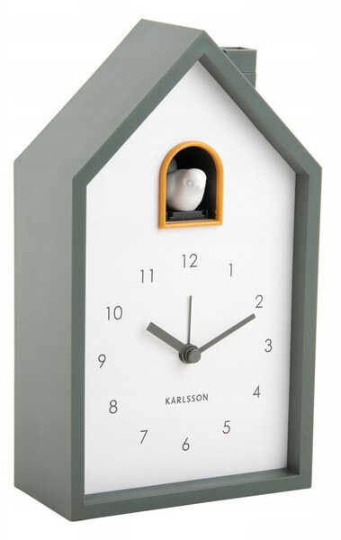 Nástěnné hodiny Karlsson zelené 12 cm