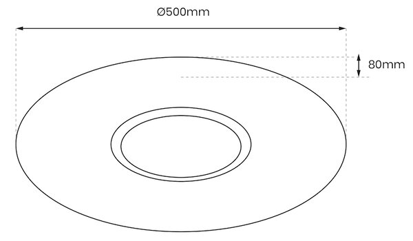 Stropní LED svítidlo Sparky Round, 1x LED 50w, 3000-6000k, w/ch, s ovladačem