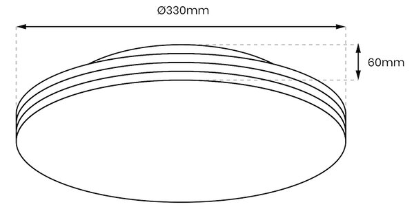 Stropní LED svítidlo Bever, 1x LED 16w, 4000k, g