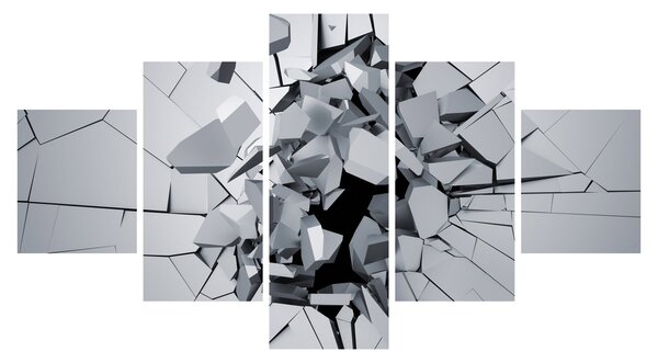Obraz abstrakce 3D (125x70 cm)