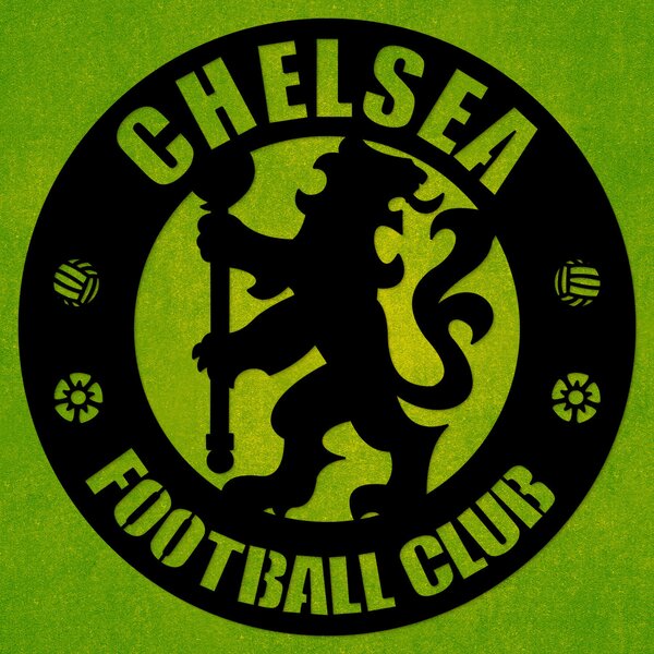 DUBLEZ | Dřevěné logo na zeď - Chelsea FC | Obraz