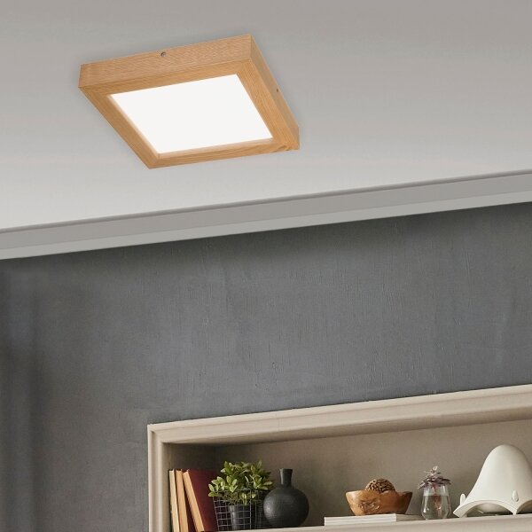 Brilagi-LED Stmívatelné svítidlo WOODY FRAME LED/24W/230V dub 30x30 cm IP44 + DO