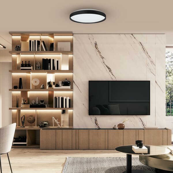 Stropní LED svítidlo Ringo, 1x LED 36w, 3000-6000k, b, RGB, s ovladačem