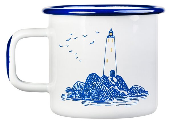Muurla Hrnek Moomin Sailors 0,37l, smalt / bílo-modrý