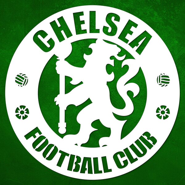 DUBLEZ | Dřevěné logo na zeď - Chelsea FC | Obraz