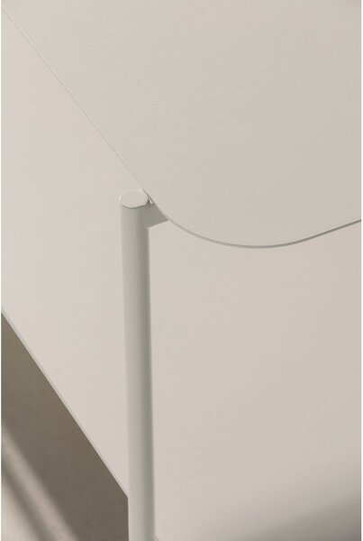 Krémový kovový konferenční stolek 58x90 cm Beatrix – MOME