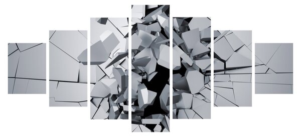 Obraz abstrakce 3D (210x100 cm)