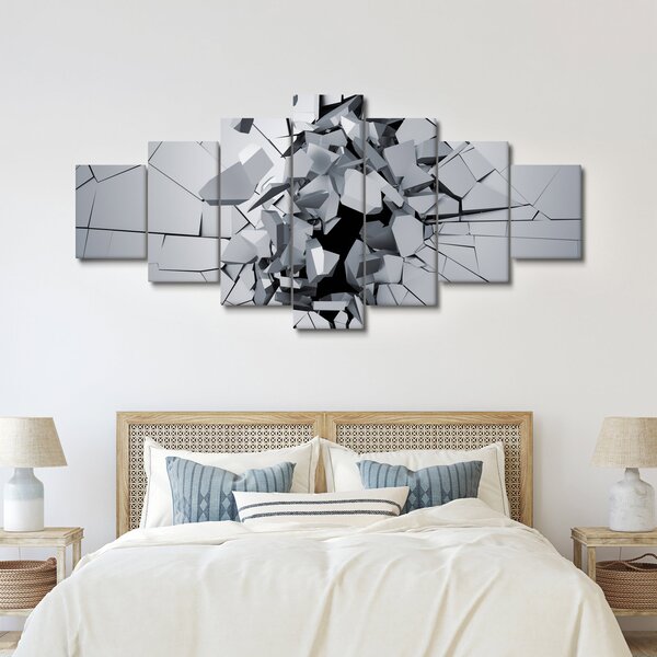 Obraz abstrakce 3D (210x100 cm)