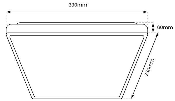 Stropní LED svítidlo Dabar, 1x LED 17w, 4000k, g