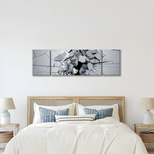 Obraz abstrakce 3D (170x50 cm)
