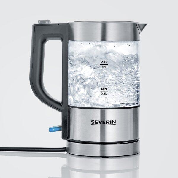 Severin WK 3472 - Rychlovarná konvice 0,5 l 1100W/230V nerez/sklo