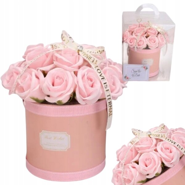 Ecarla - kytice vonných mýdlových květů v krabičce Flower Box BUK08R