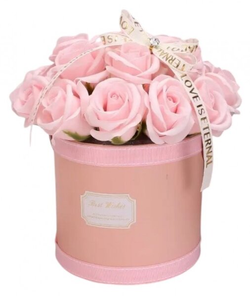 Ecarla - kytice vonných mýdlových květů v krabičce Flower Box BUK08R