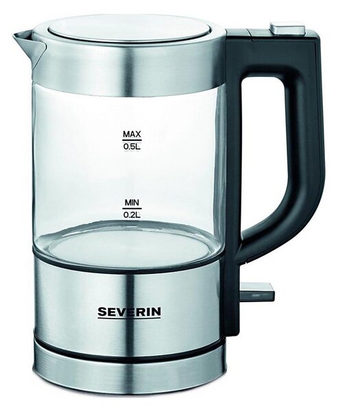 Severin WK 3472 - Rychlovarná konvice 0,5 l 1100W/230V nerez/sklo