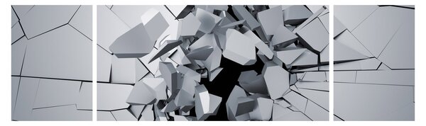Obraz abstrakce 3D (170x50 cm)