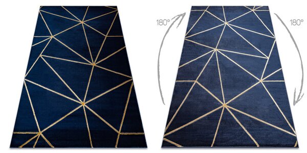 Koberec EMERALD exkluzivní 1013 glamour, styl geometrický granátový / zlatý