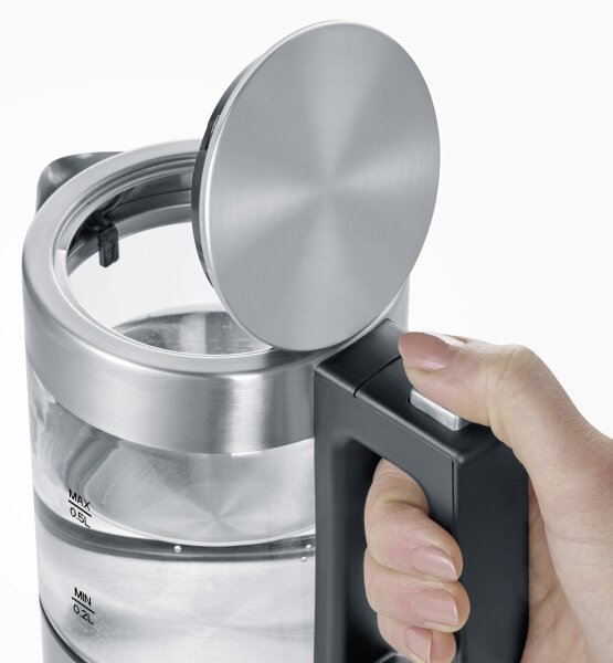 Severin WK 3472 - Rychlovarná konvice 0,5 l 1100W/230V nerez/sklo
