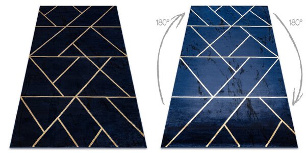 Koberec EMERALD exkluzivní 1012 glamour, styl geometrický granátový / zlatý