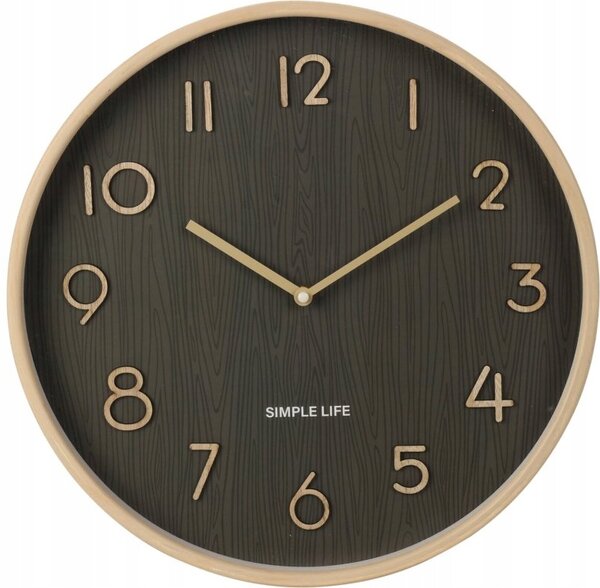 Nástěnné hodiny Home Styling Collection hnědé 38 Cm