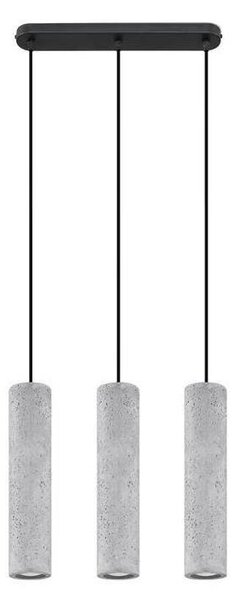 Sollux SL.0655 - Lustr na lanku LUVO 3xGU10/40W/230V beton/černá