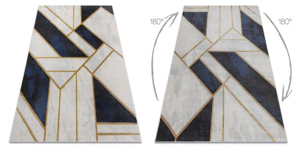 Koberec EMERALD exkluzivní 1015 glamour, styl marmur, geometrický granátový / zlatý