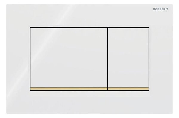 Geberit 115.883.KK.1 - Splachovací tlačítko Sigma30 24,6x16,4 cm bílá/zlatá