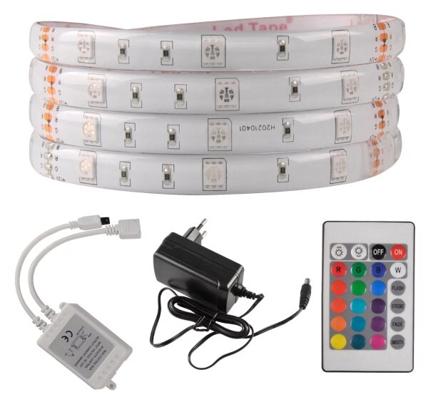 LED RGB Stmívatelný venkovní pásek 5m LED/14W/12V IP65 + DO