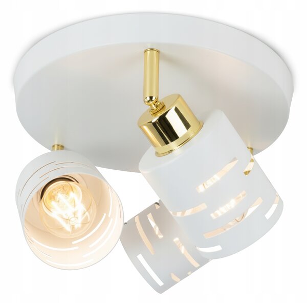 Stropní svítidlo Smartled bílé zlaté 3x E27 kovové 22 cm