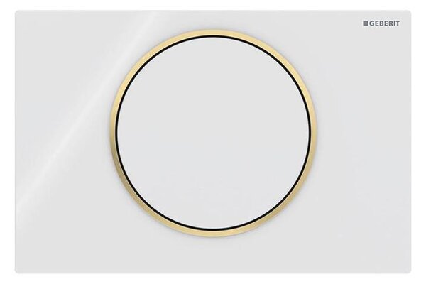 Geberit 115.758.KK.5 - Splachovací tlačítko Sigma10 24,6x16,4 cm bílá/zlatá